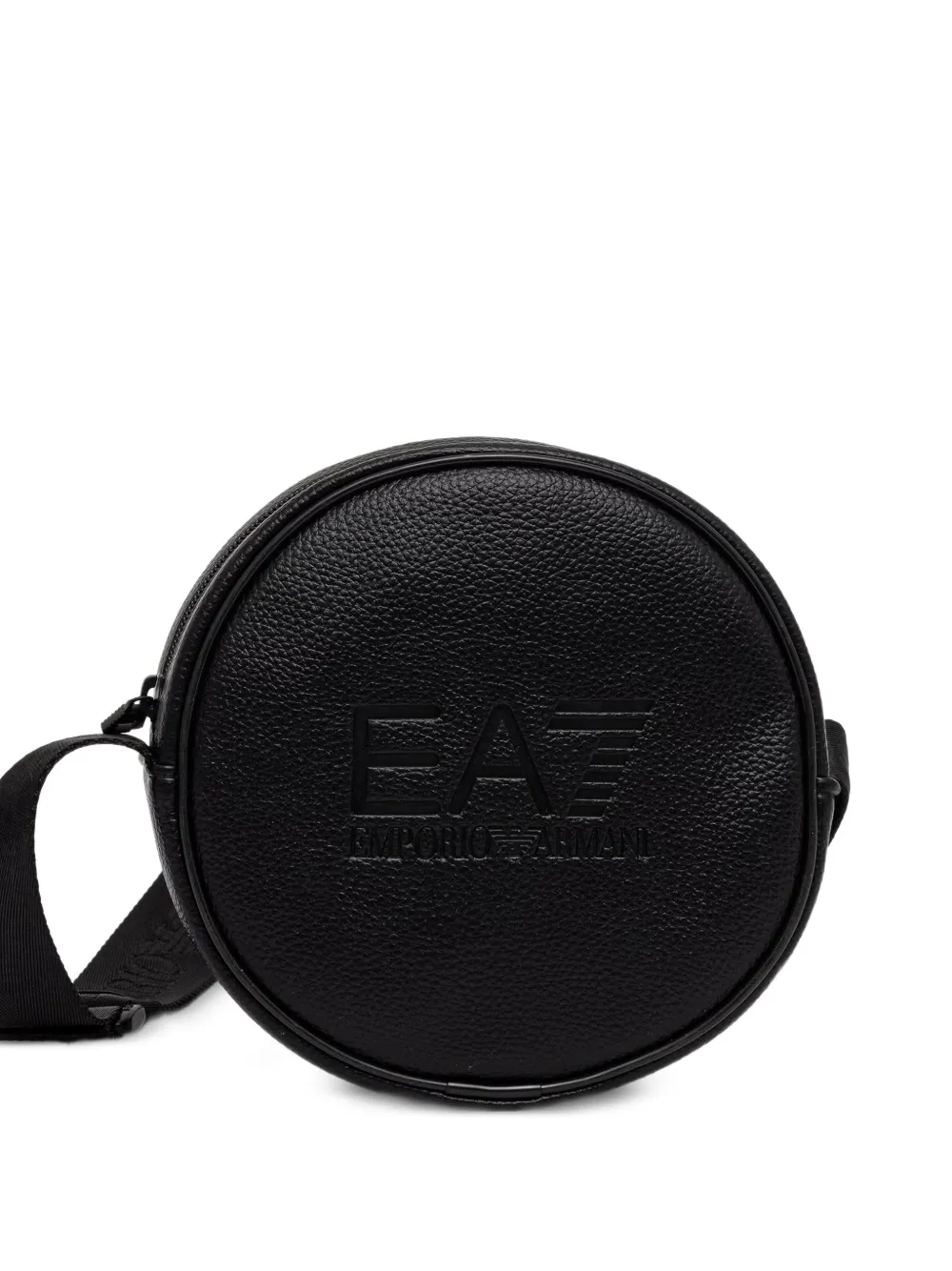 Ea7 Emporio Armani logo-embossed round cross body bag - Nero