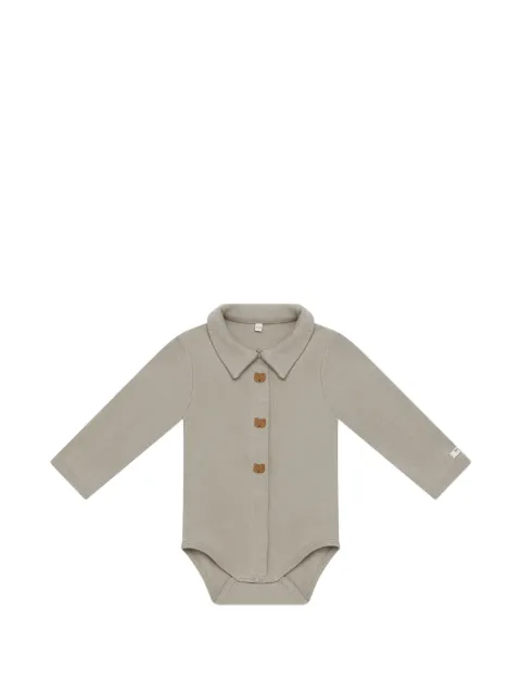 Donsje Finnian Bodysuit bear-embroidered ribbed body