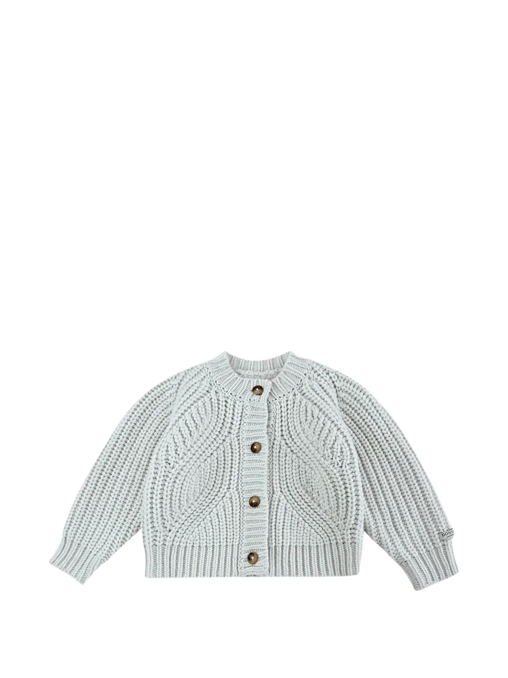 Donsje Rikkie Cardigan mit Zopfmuster - Grau
