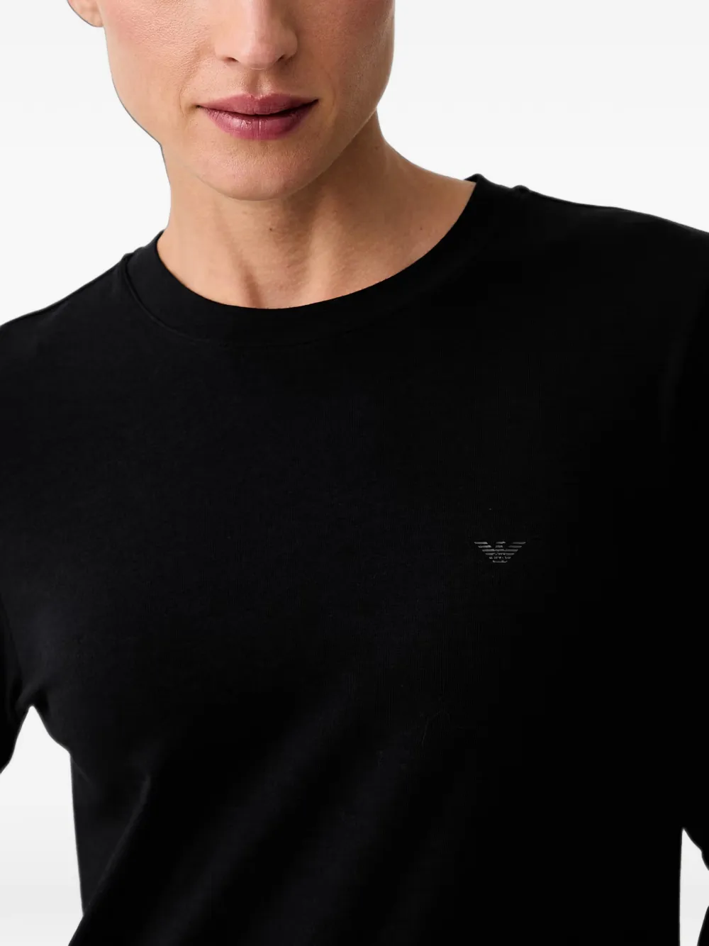 Emporio Armani T-shirt met logoprint Zwart