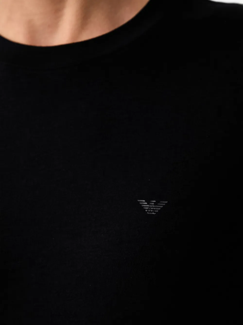 Emporio Armani T-shirt met logoprint Zwart