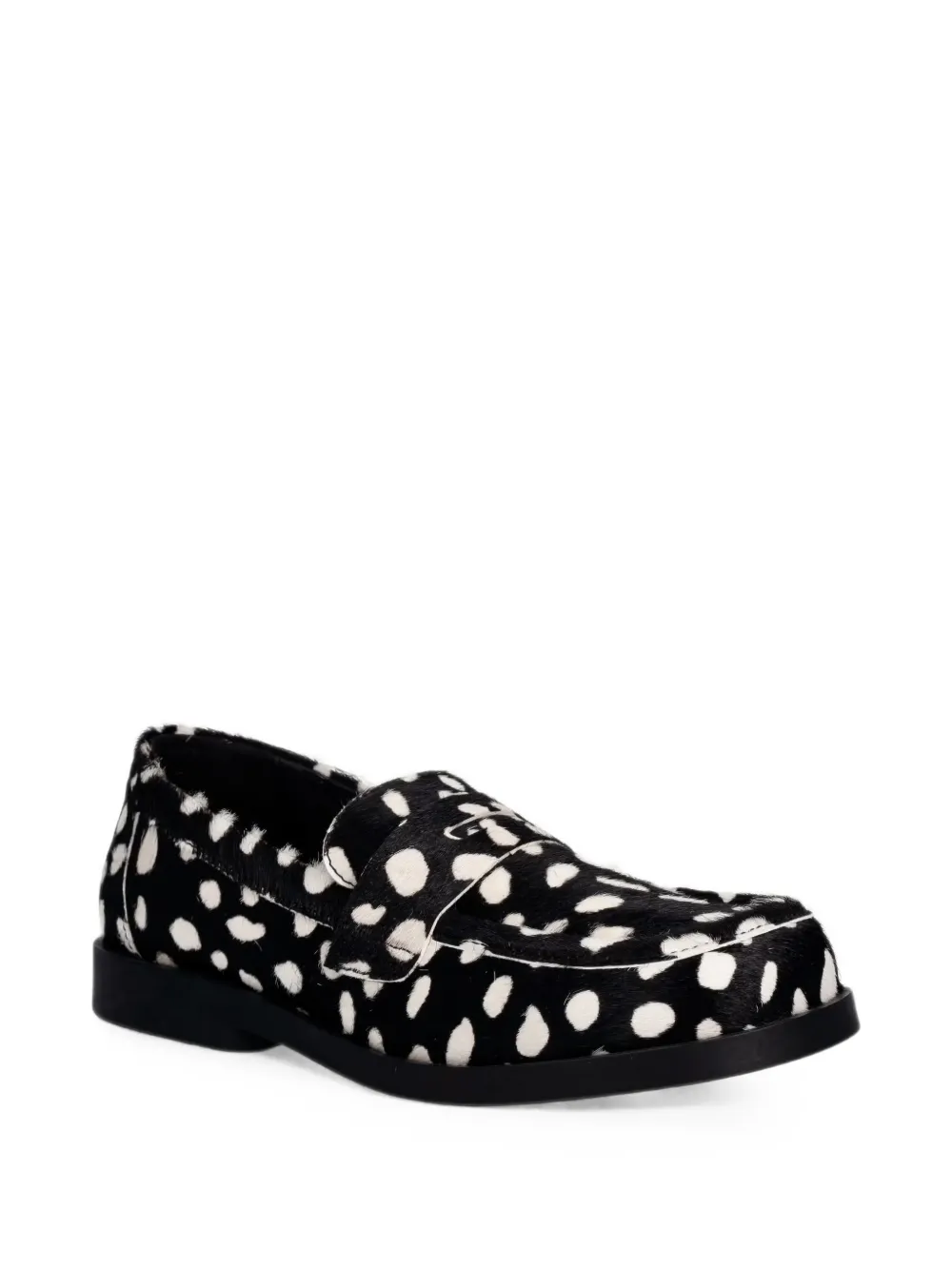 Fly London ANKI534FLY polka-dot pony-hair loafers Zwart