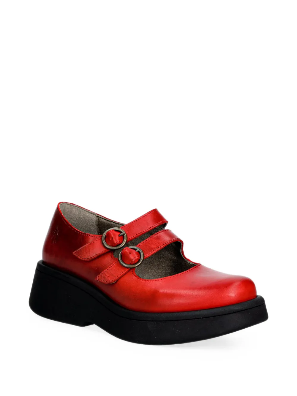 Fly London MILY532FLY buckle-strap platform shoes Rood