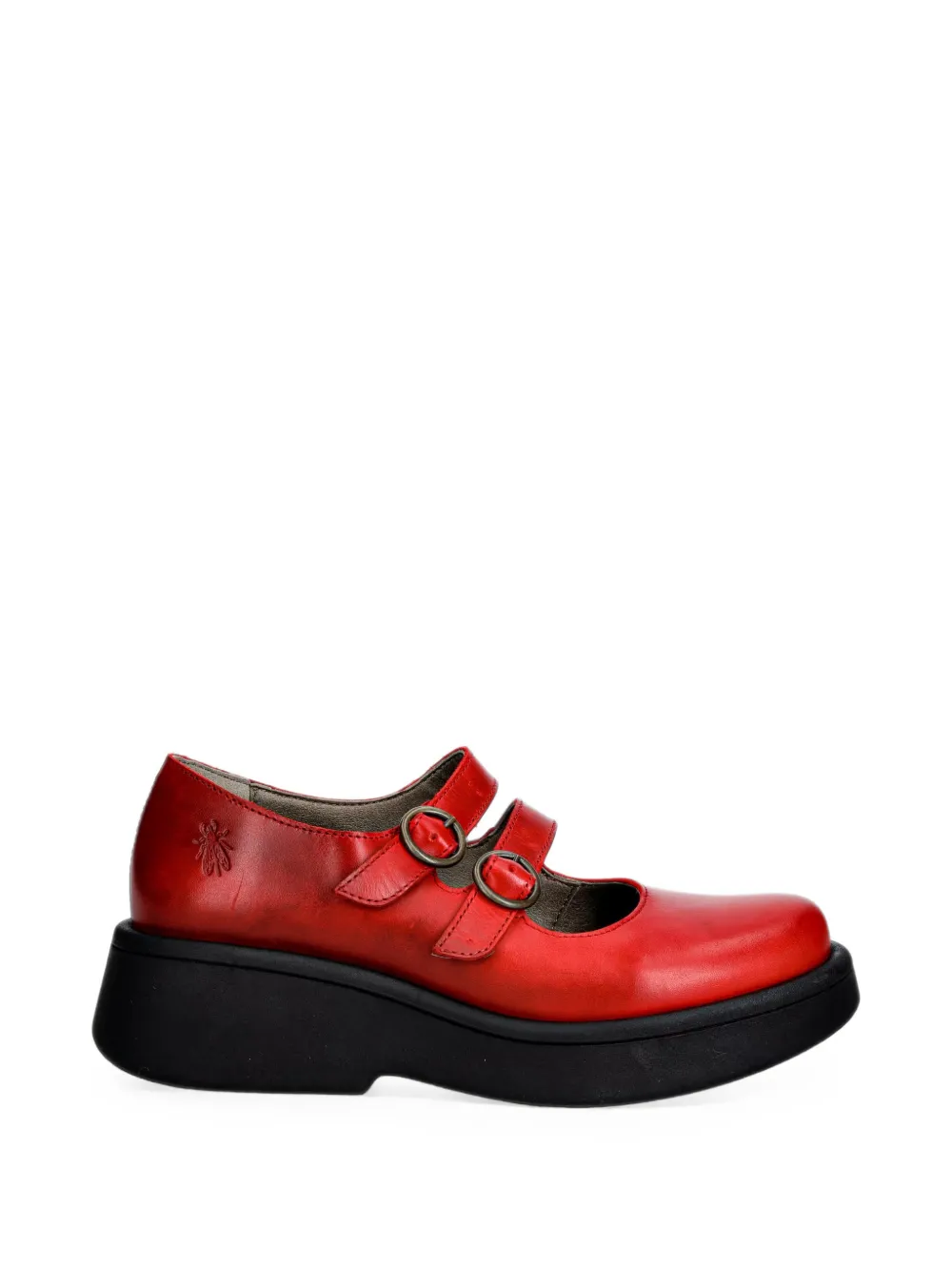 Fly London MILY532FLY buckle-strap platform shoes Rood