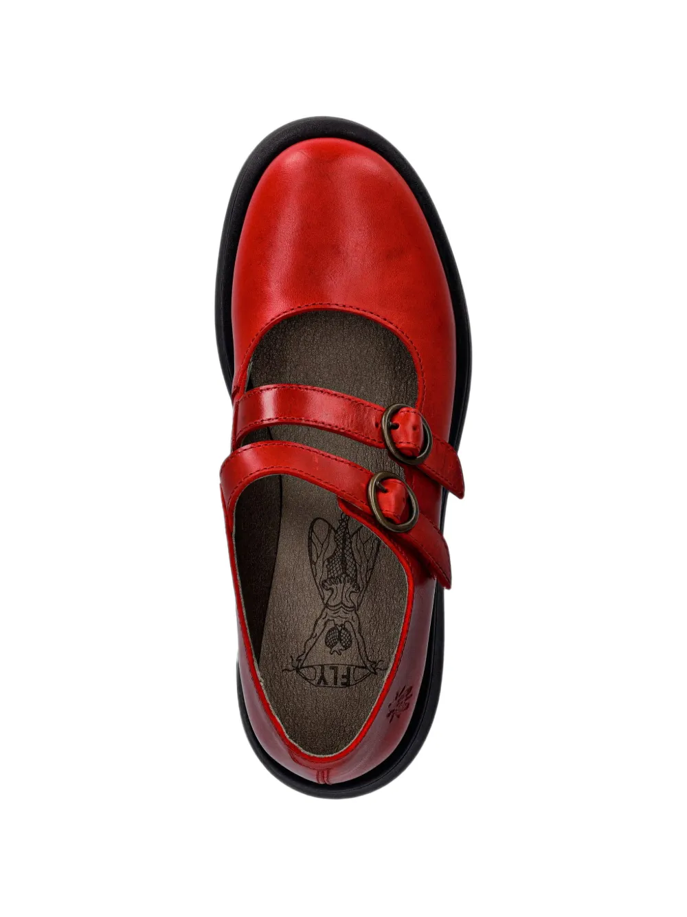 Fly London MILY532FLY buckle-strap platform shoes Rood