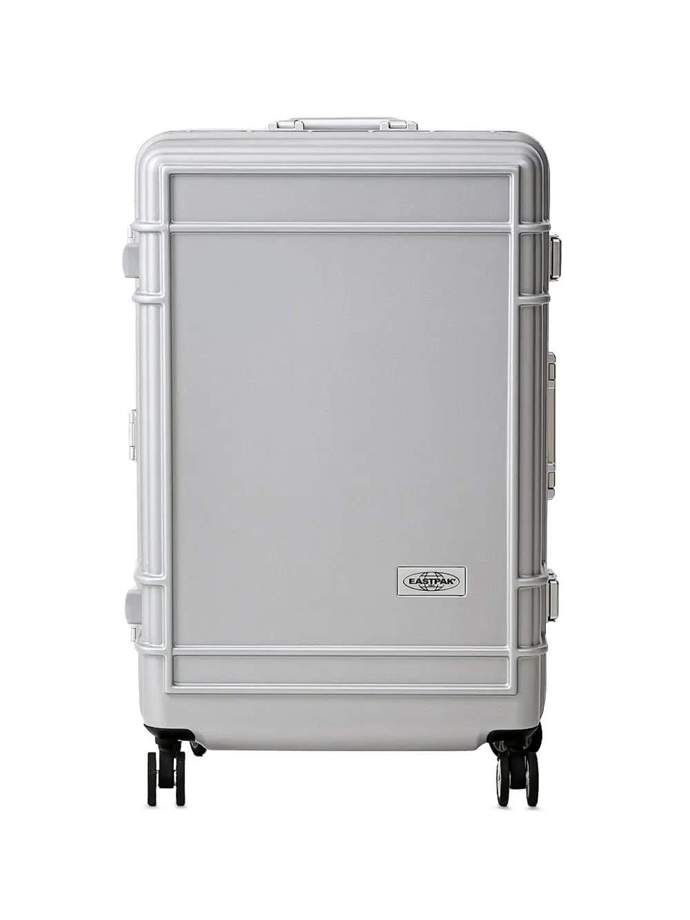 Eastpak large Resist'r Case logo-patch hardshell suitcase - Argento