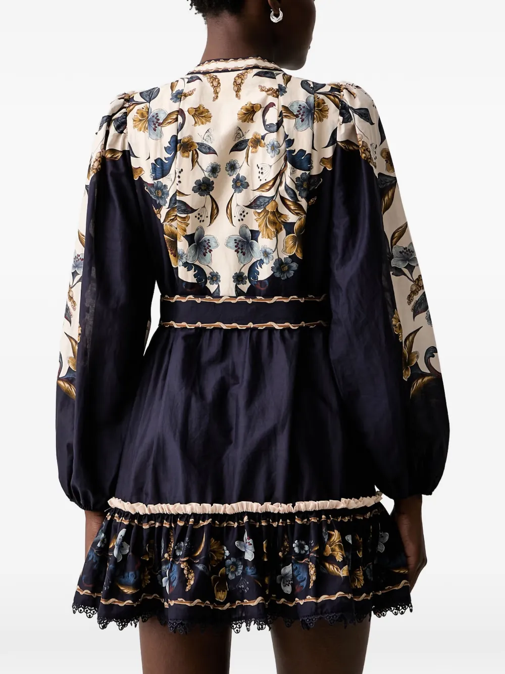 FARM Rio Mini-jurk met bloemenprint Blauw
