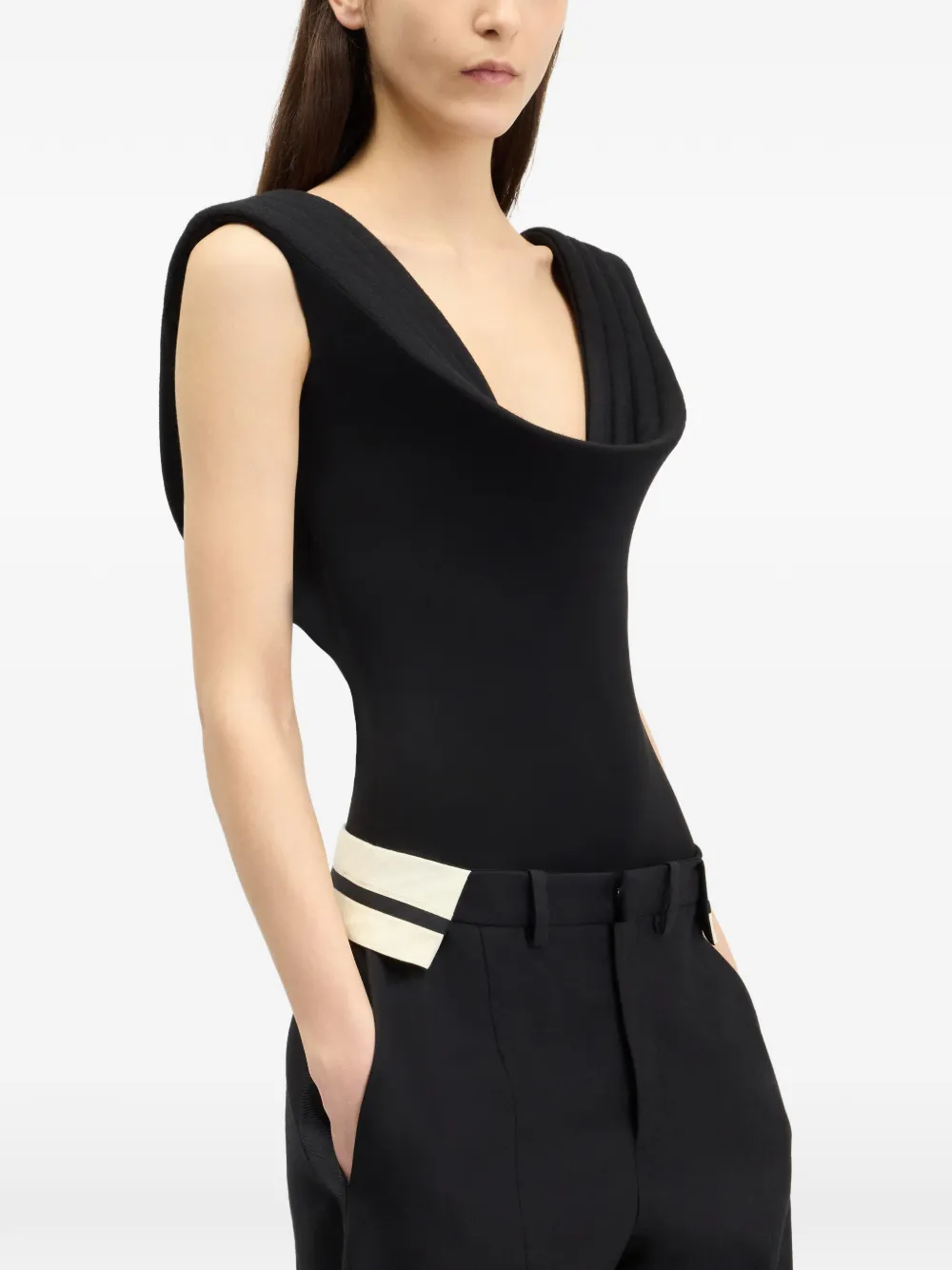 Jean Paul Gaultier Jersey body Zwart