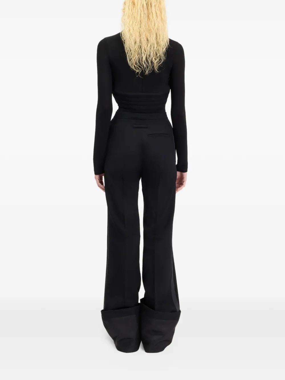 Jean Paul Gaultier sculpted jersey top Zwart