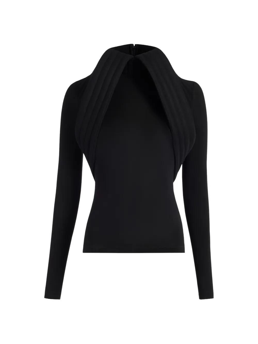 Jean Paul Gaultier sculpted jersey top Zwart