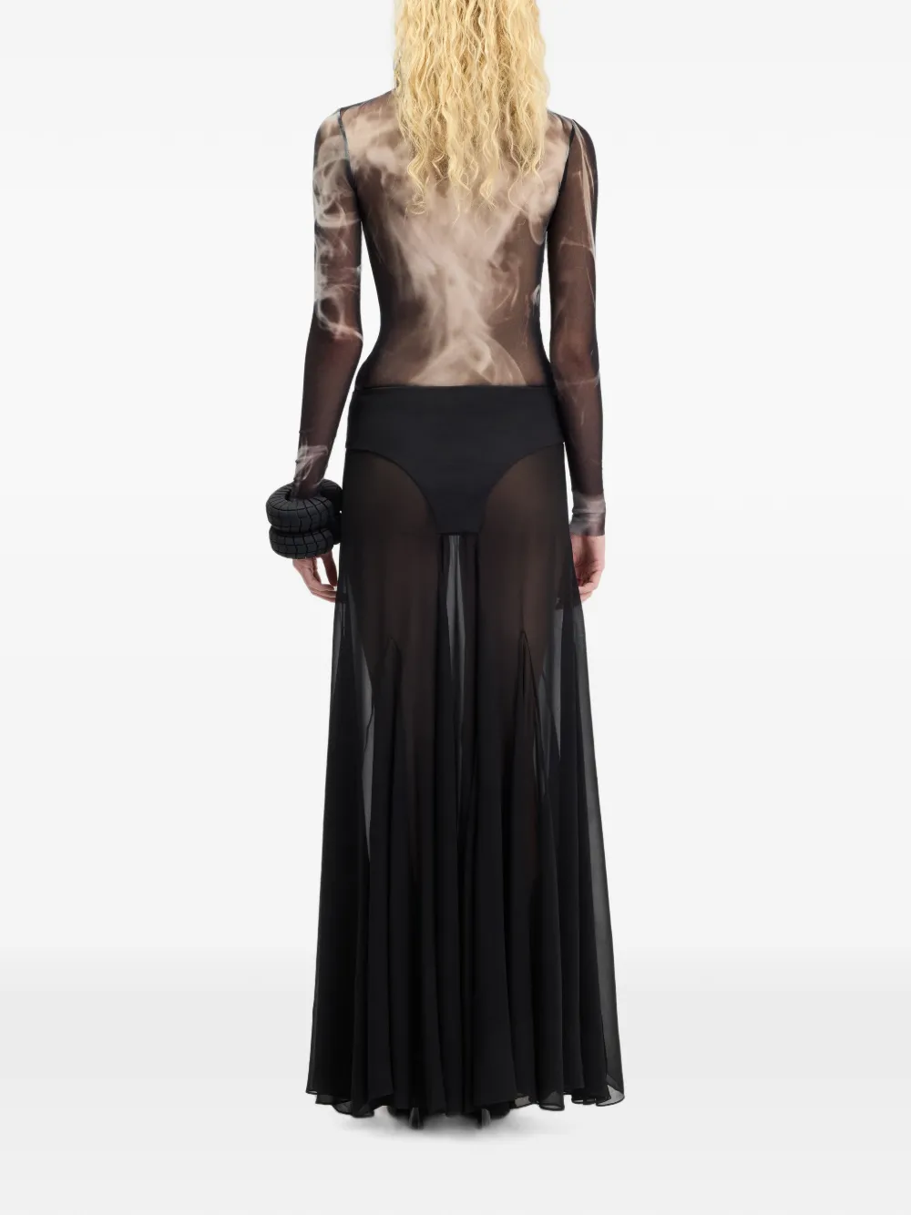 Jean Paul Gaultier Smoking Women T-shirt met lange mouwen Zwart