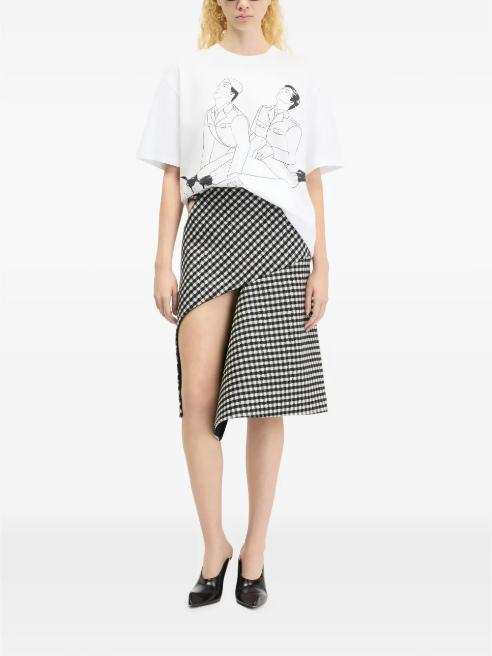 Jean Paul Gaultier The Kamasutra Oversized T-shirt in White, view 2