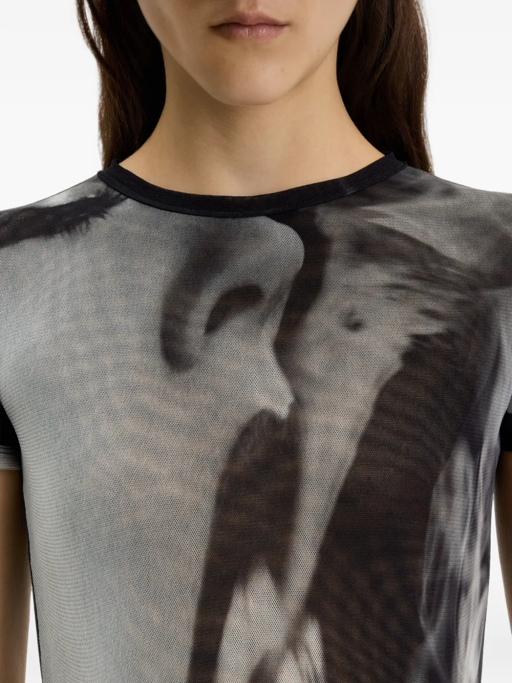 Jean Paul Gaultier Women-print T-shirt in Black, view 5