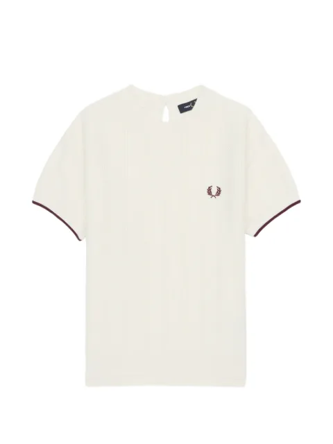 Fred Perry pointelle-knit sweater