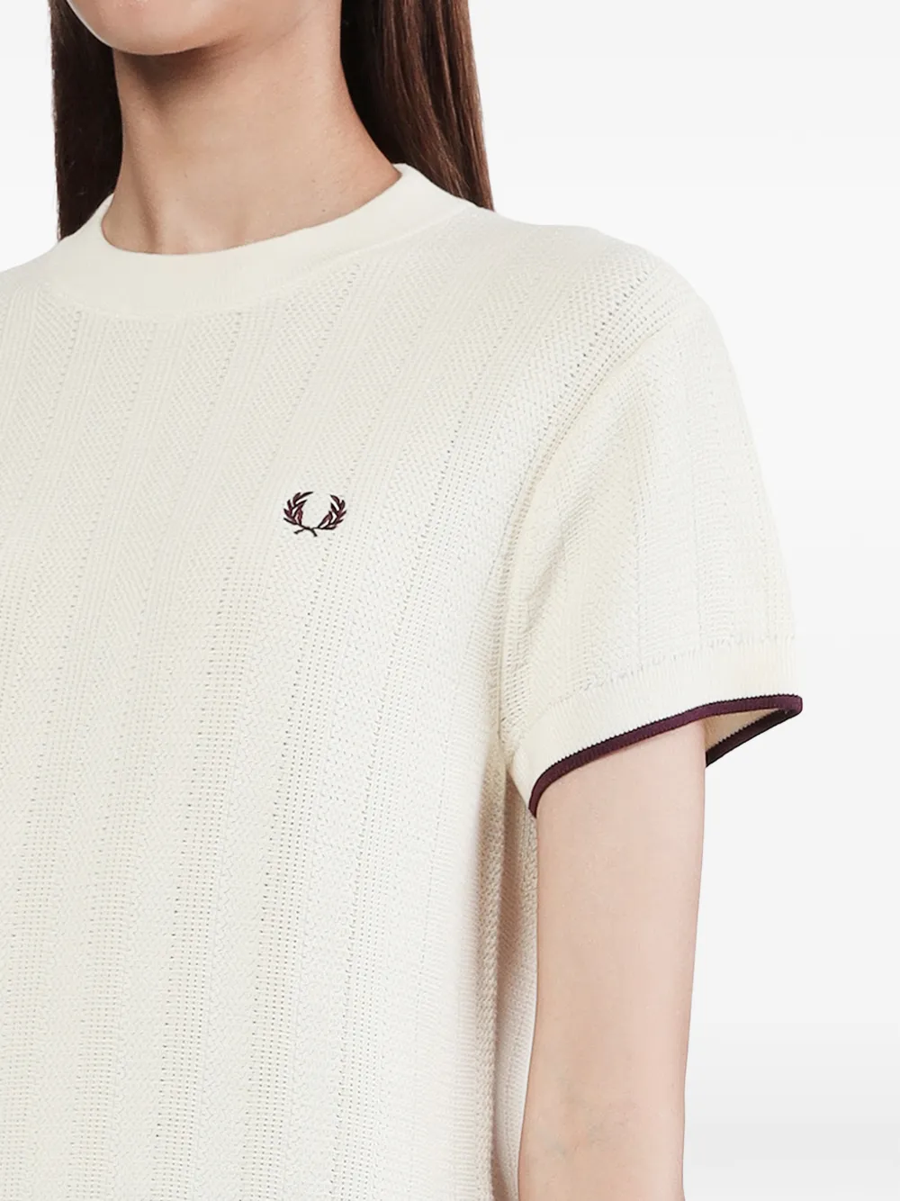 Fred Perry Gebreide trui Beige