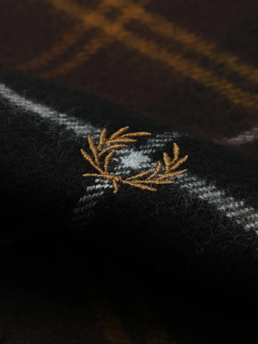 Fred Perry Sjaal met tartan ruit en franje Bruin