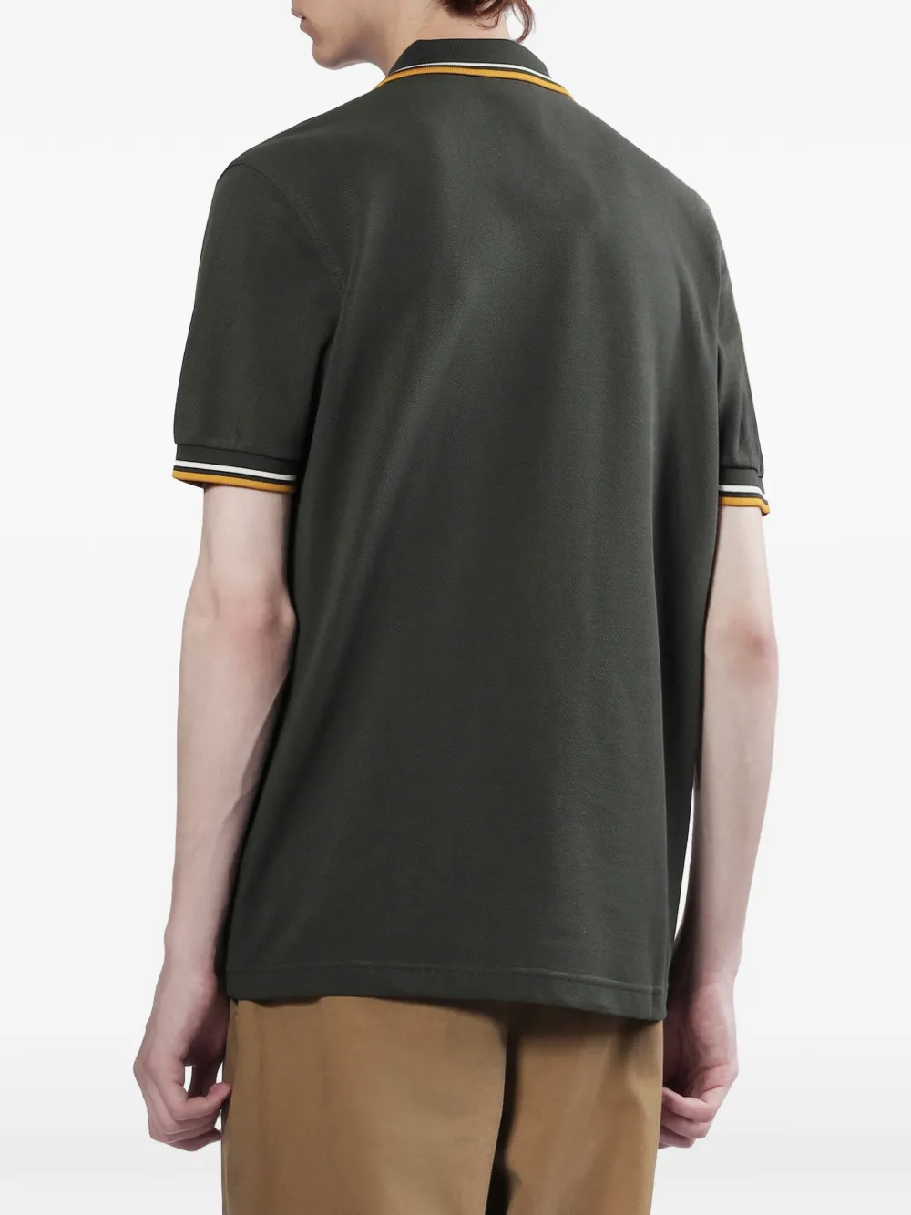 Fred Perry Poloshirt met dubbele kraag Groen