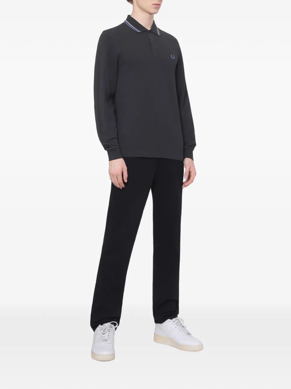 Fred Perry Twin Tipped long-sleeve polo shirt Grijs