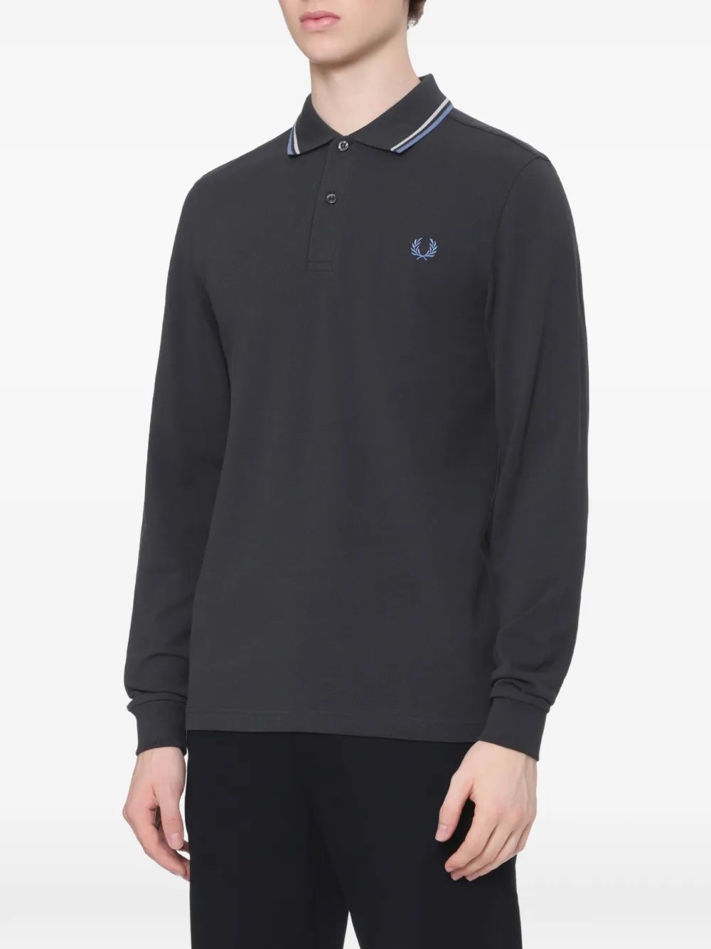 Fred Perry Twin Tipped long-sleeve polo shirt Grijs