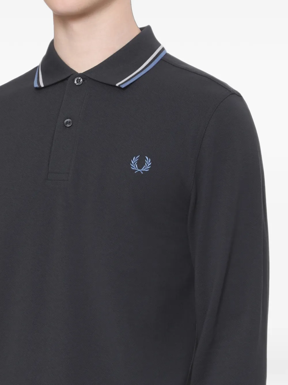 Fred Perry Twin Tipped long-sleeve polo shirt Grijs