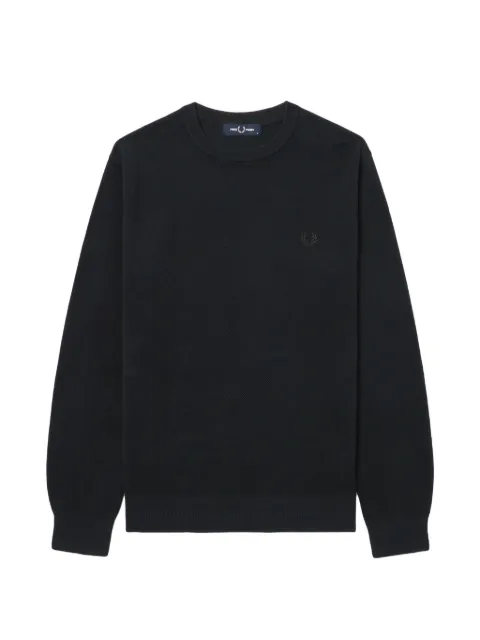 Fred Perry embroidered-logo crew-neck sweater