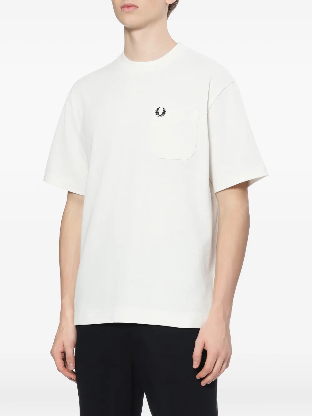 Fred Perry T-shirt met geborduurd logo Wit
