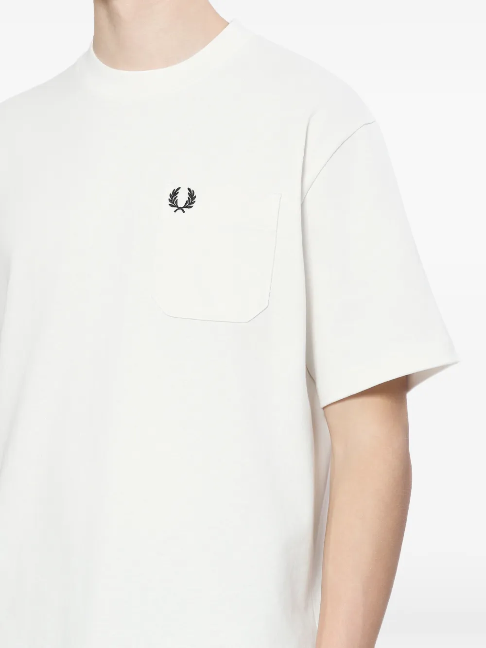 Fred Perry T-shirt met geborduurd logo Wit