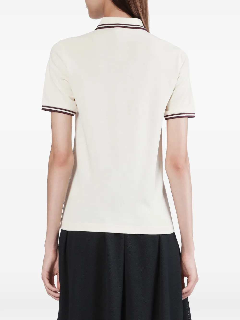Fred Perry Piqué polotop met dubbele afwerking Wit