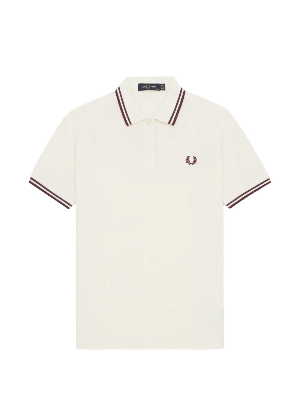 Fred Perry Twin-tipped Piqué Polo Top In White
