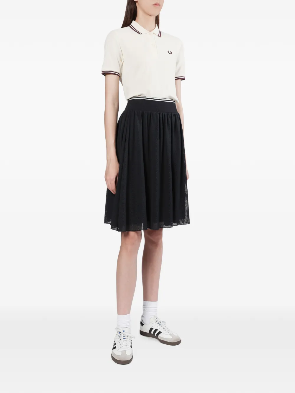 Fred Perry Piqué polotop met dubbele afwerking Wit