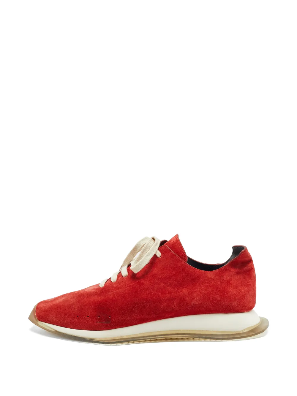 Rick Owens New Minimal suede sneakers - Rosso