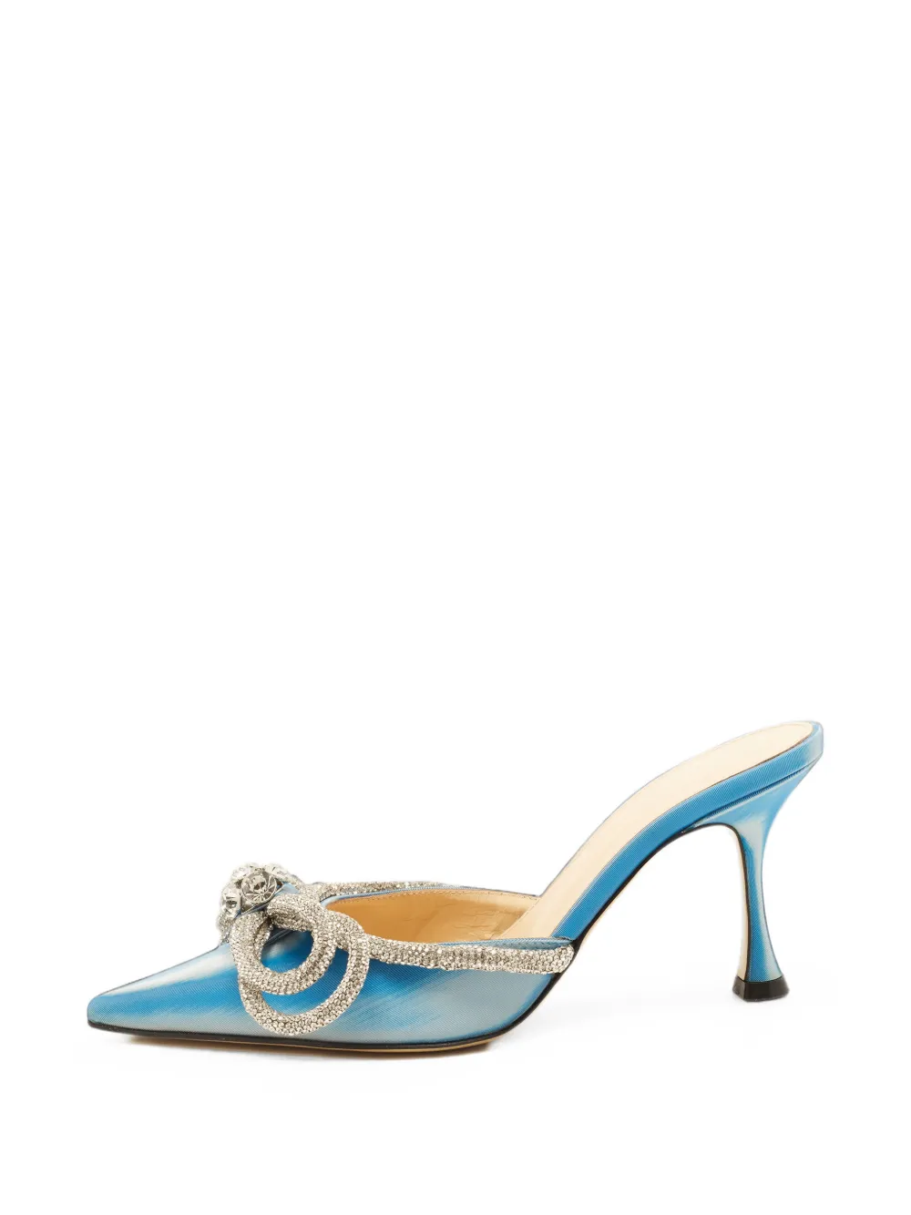 MACH & MACH Double Bow heeled mules - Blau