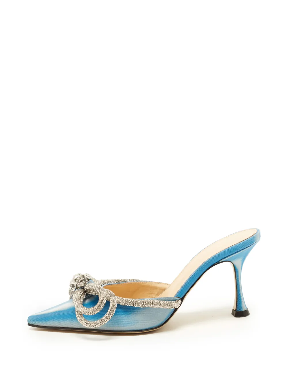 MACH & MACH mules à talon Double Bow - Bleu MACH & MACH mules à talon Double Bow - Bleu