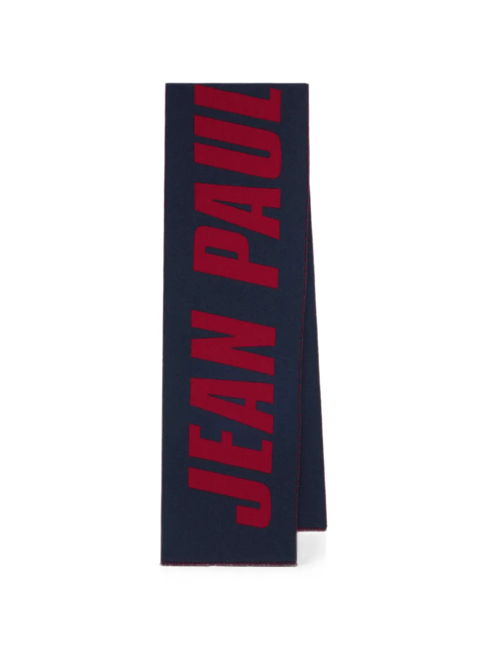 Jean Paul Gaultier Sciarpa con logo a intarsio - Blu