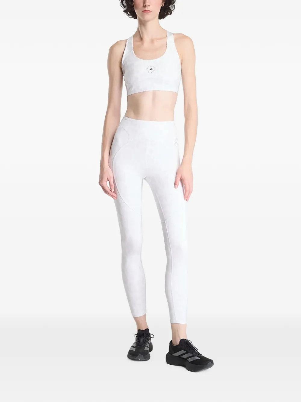 adidas by Stella McCartney Sport-bh met luipaardprint Wit