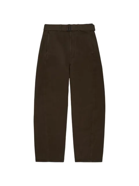 LEMAIRE Twisted belted pants in dyed heavy broken twill