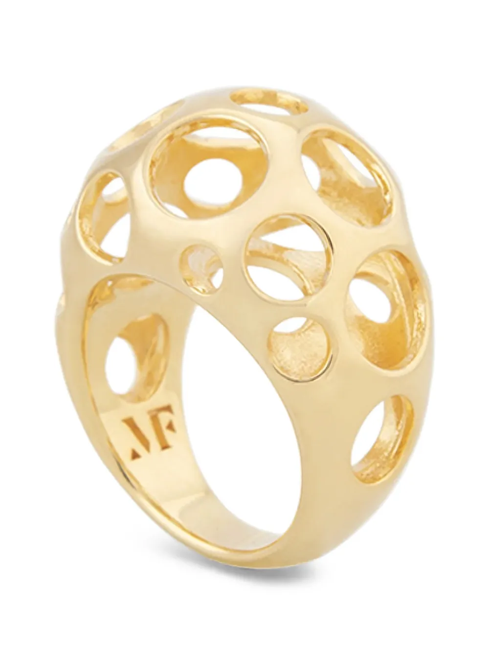 MARIA FRERING Mini Repetition Ring mit Cut-Out - Gold