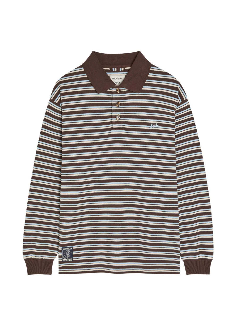 DAMSON MADDER Remie long-sleeve polo top - Marrone