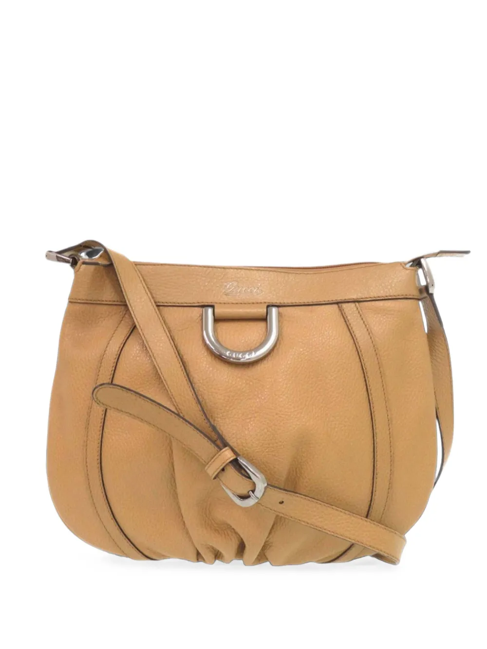 Gucci Pre-Owned Borsa a tracolla Abbey in pelle di vitello con anello a D 2000-2015 - Marrone
