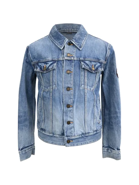 Saint Laurent Pre-Owned washed distressed denim jacket