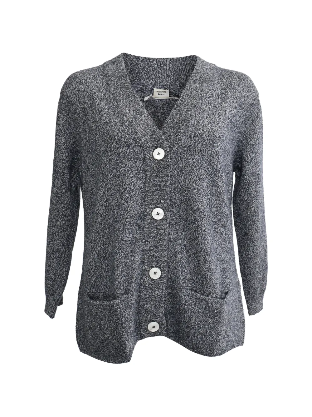 Hermès Pre-Owned knitted buttoned cardigan - Grau