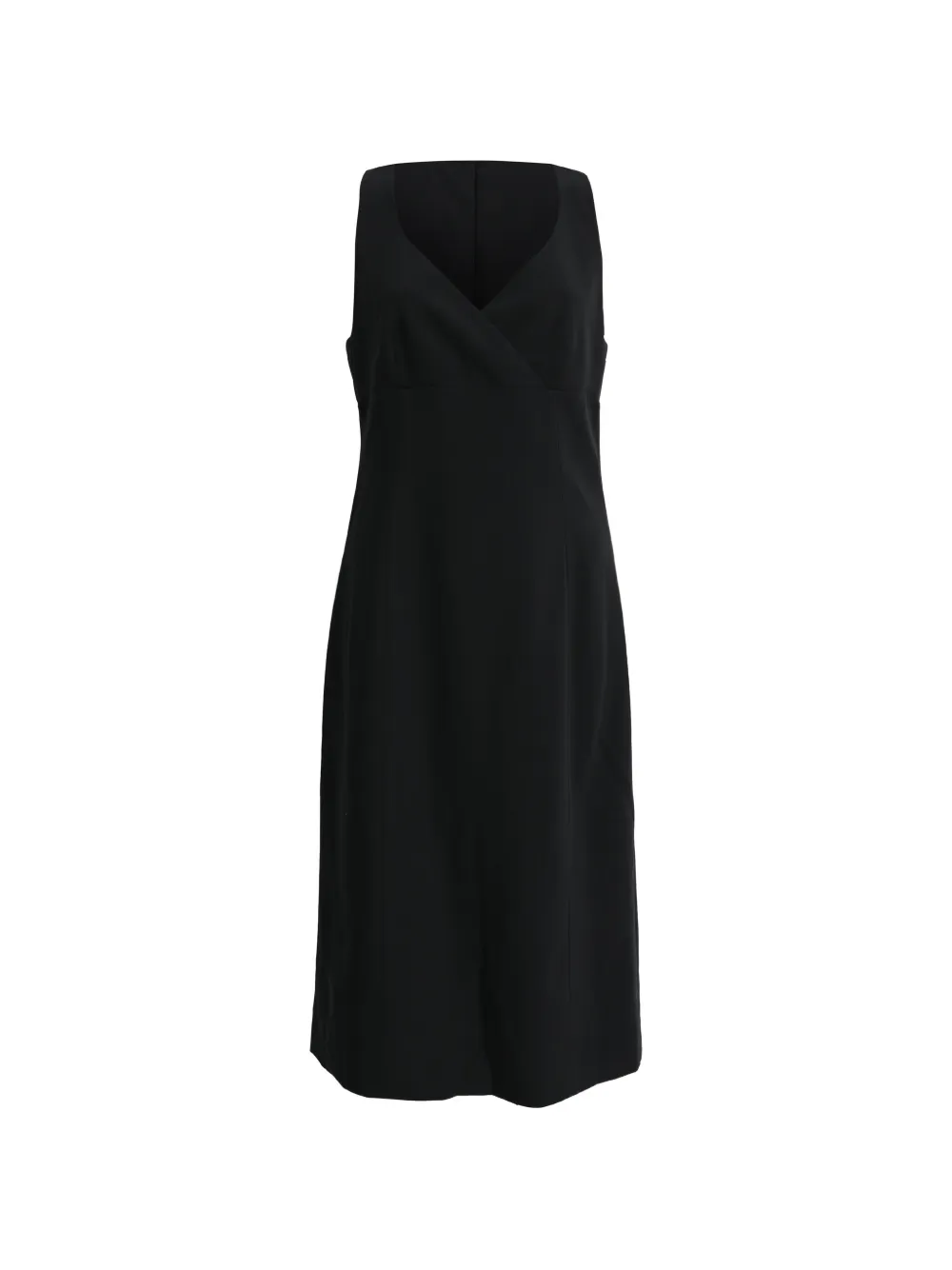 Giorgio Armani Pre-Owned robe sans manches à col v - Noir Giorgio Armani Pre-Owned robe sans manches à col v - Noir
