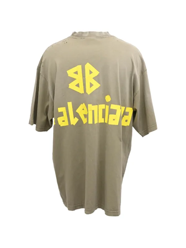 Balenciaga Pre-Owned 2025 Tape Type T-shirt | Neutrals | FARFETCH AO