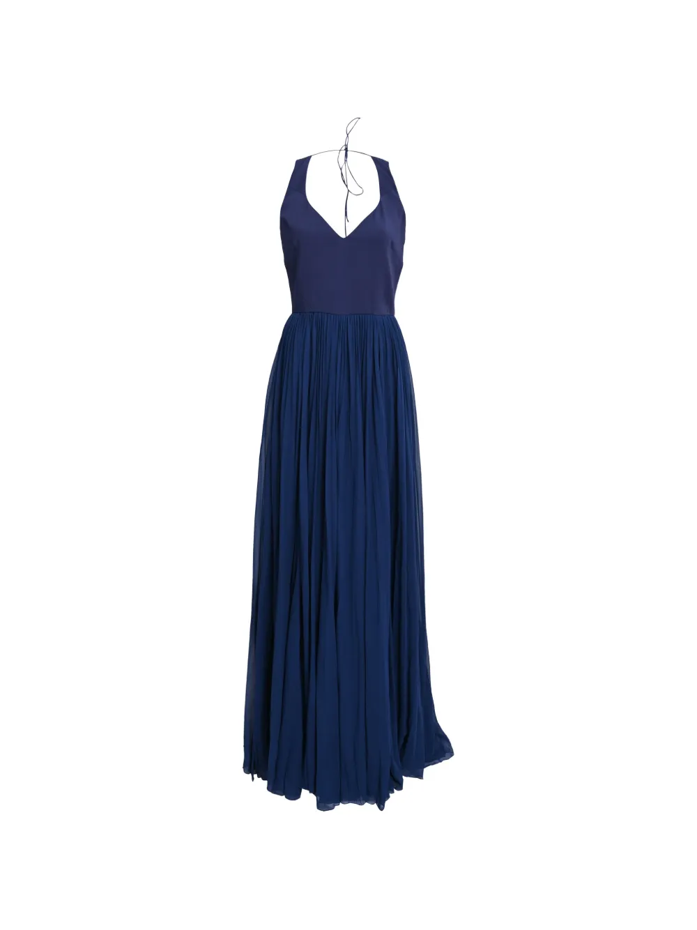 PUCCI Pre-Owned pleated maxi dress - Blau
