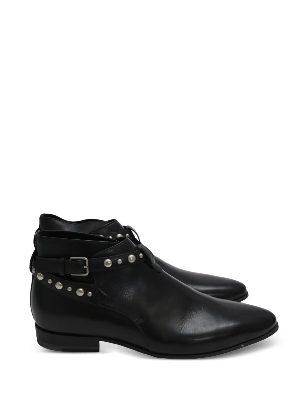 Saint Laurent Pre-Owned bottines Jodhpur à détails de clous - Noir Saint Laurent Pre-Owned bottines Jodhpur à détails de clous - Noir