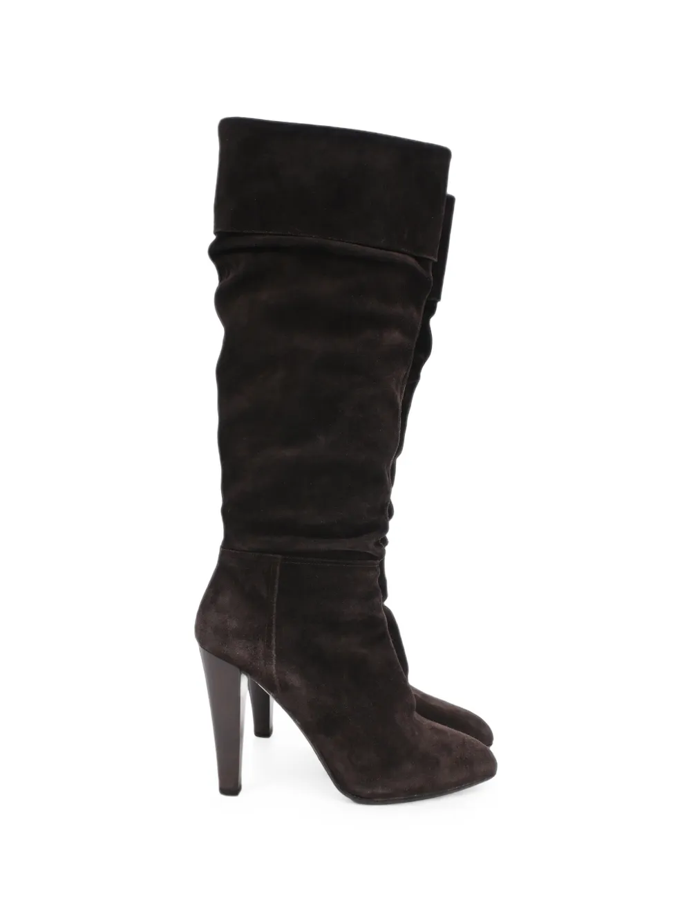 Miu Miu Pre-Owned slouchy knee-high boots - Braun