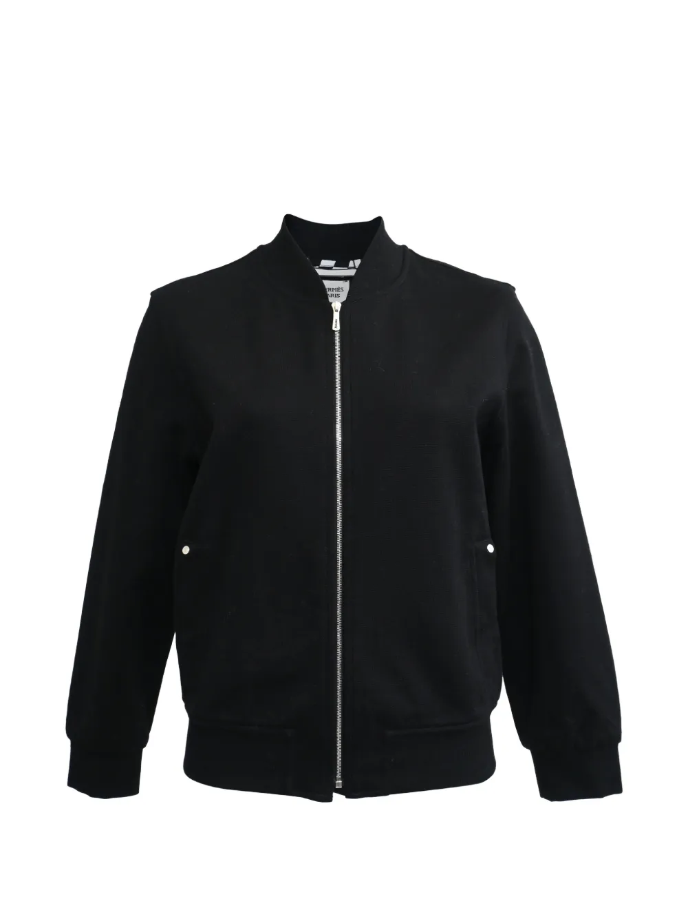 Hermès Pre-Owned zip-up bomber jacket - Nero
