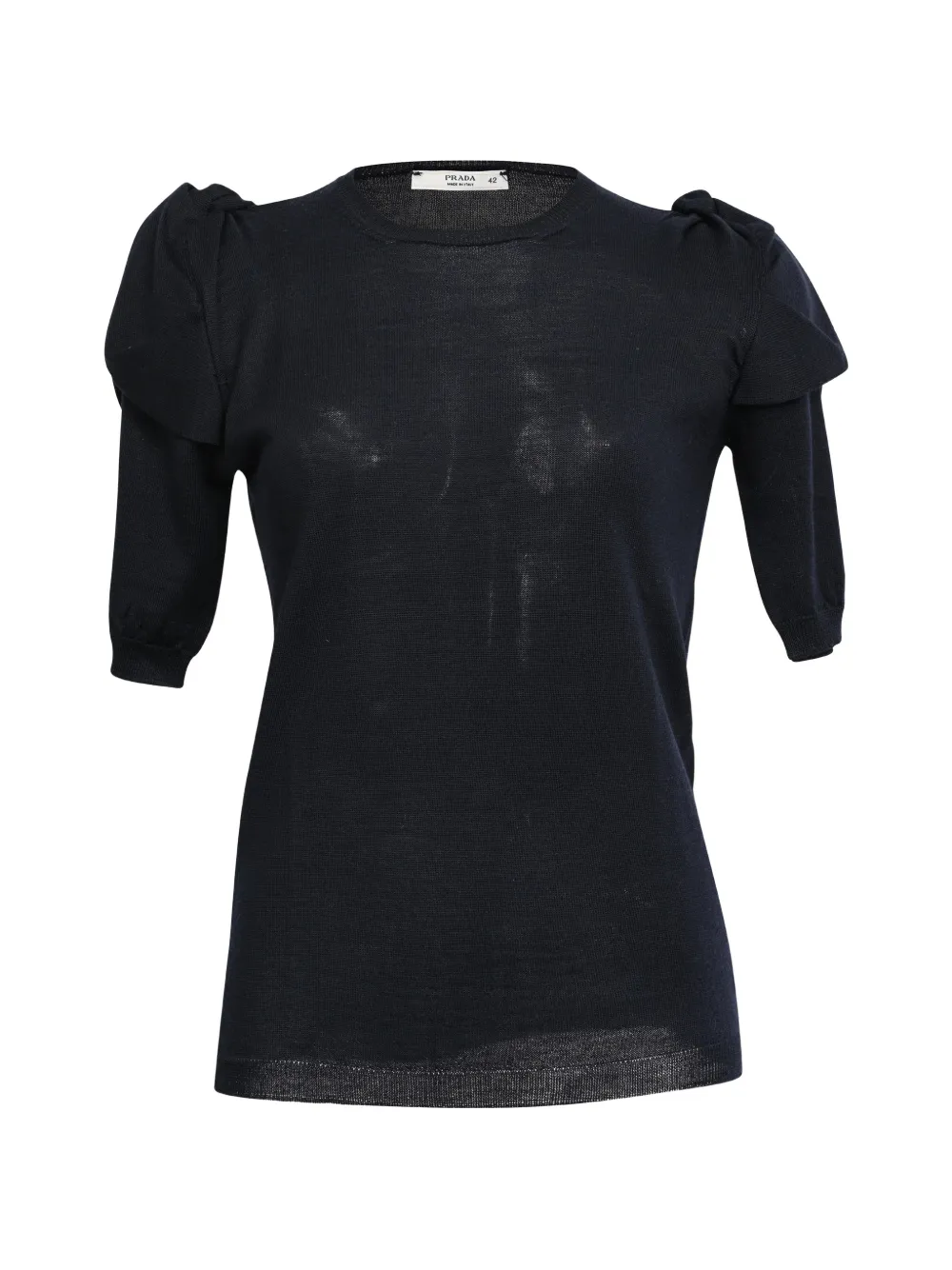 Prada Pre-Owned Top con maniche a palloncino - Nero