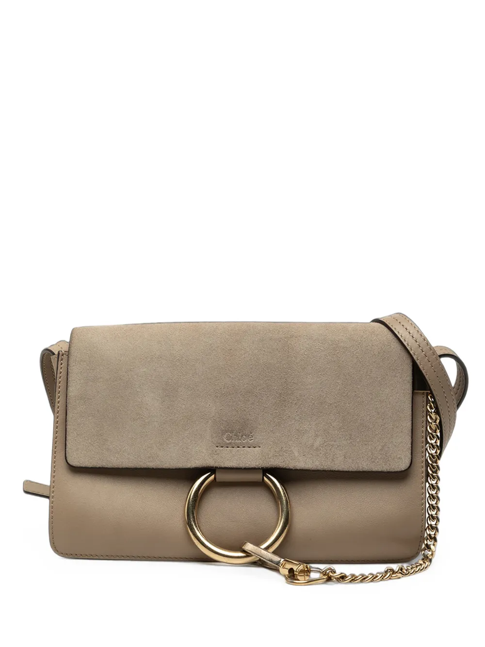 Chloé Pre-Owned 2016 Small Suede and Calfskin Faye crossbody bag - Marrone
