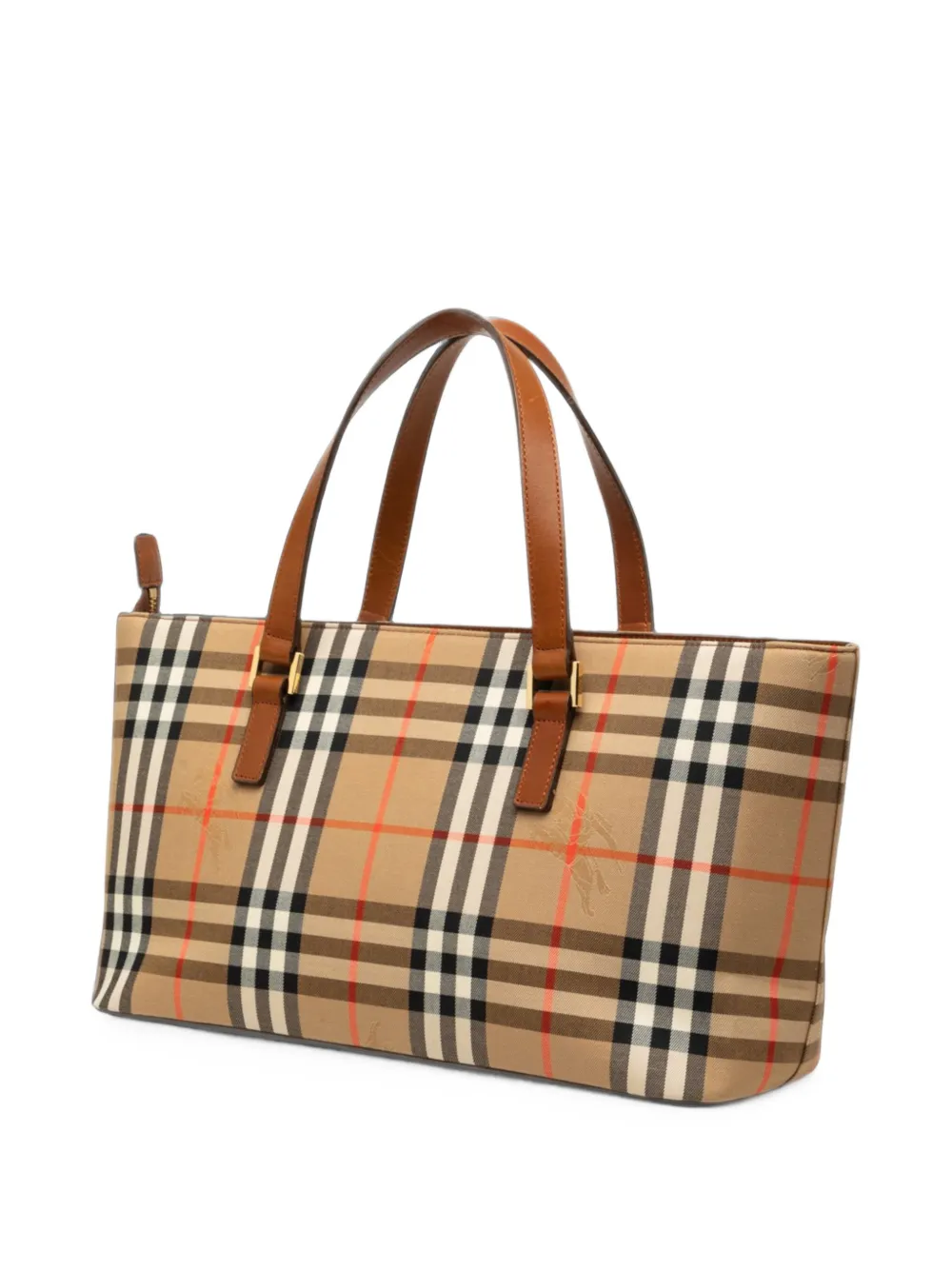 Burberry Pre-Owned 2000-2017 Haymarket Check Canvas handbag - Nude